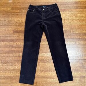 Eric Brown Velvet Pants Womens 6 Straight Leg